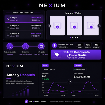 Nexium™ - Todo lo que necesitas para tu tienda en linea
